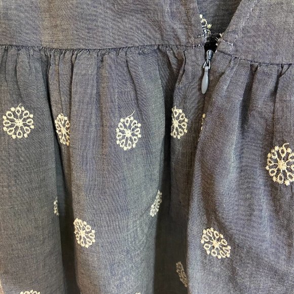 3/$15 Embroidered Linen Dress with Key-hole Back - Picture 7 of 9